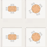 Marble Oak Dining Table – Durable Surface for Seamless Food Prep hfcjp-4005