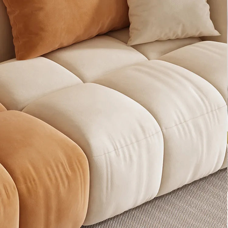 Stylish Two-Tone Brushed Fabric Sofa - Perfect for Modern Living Rooms! hfcjp-4009