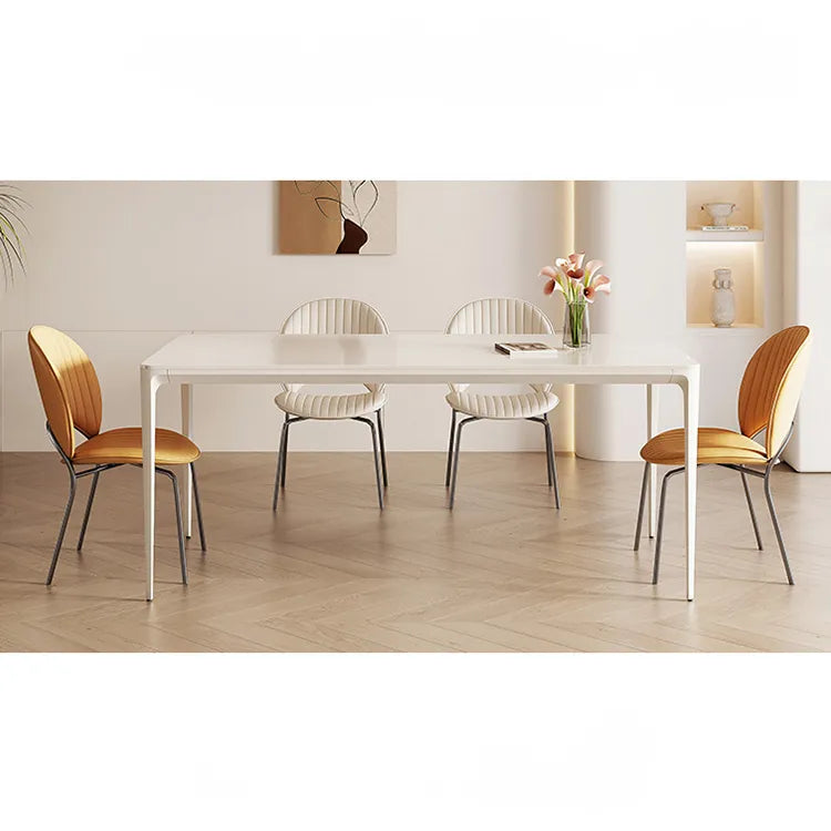 Sleek Marble and Aluminum Alloy Dining Table – Modern Elegance for Your Home hfcjp-4010