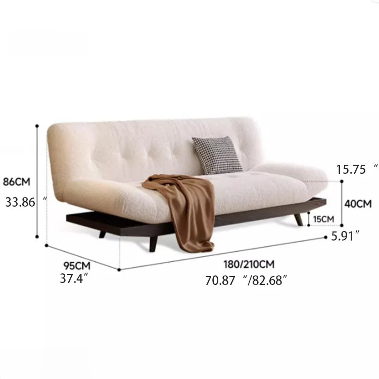 Luxurious Solid Wood Sofa - Elegant Beige Comfort for Modern Living Rooms hfcjp-4015