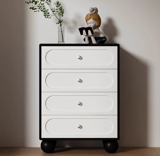 Stylish Solid Wood Pine Multi-Layer Board Cabinet with 5 Drawers - Modern Storage Solution for Home and Office hfgxc-4859