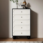 Stylish Solid Wood Pine Multi-Layer Board Cabinet with 5 Drawers - Modern Storage Solution for Home and Office hfgxc-4859