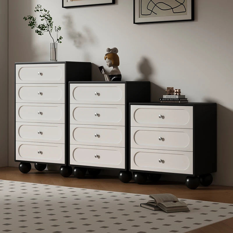Stylish Solid Wood Pine Multi-Layer Board Cabinet with 5 Drawers - Modern Storage Solution for Home and Office hfgxc-4859