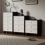 Stylish Solid Wood Pine Multi-Layer Board Cabinet with 5 Drawers - Modern Storage Solution for Home and Office hfgxc-4859