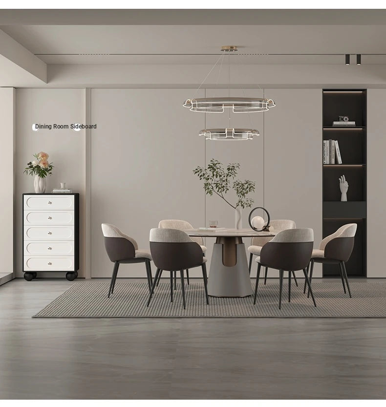 Stylish Solid Wood Pine Multi-Layer Board Cabinet with 5 Drawers - Modern Storage Solution for Home and Office hfgxc-4859