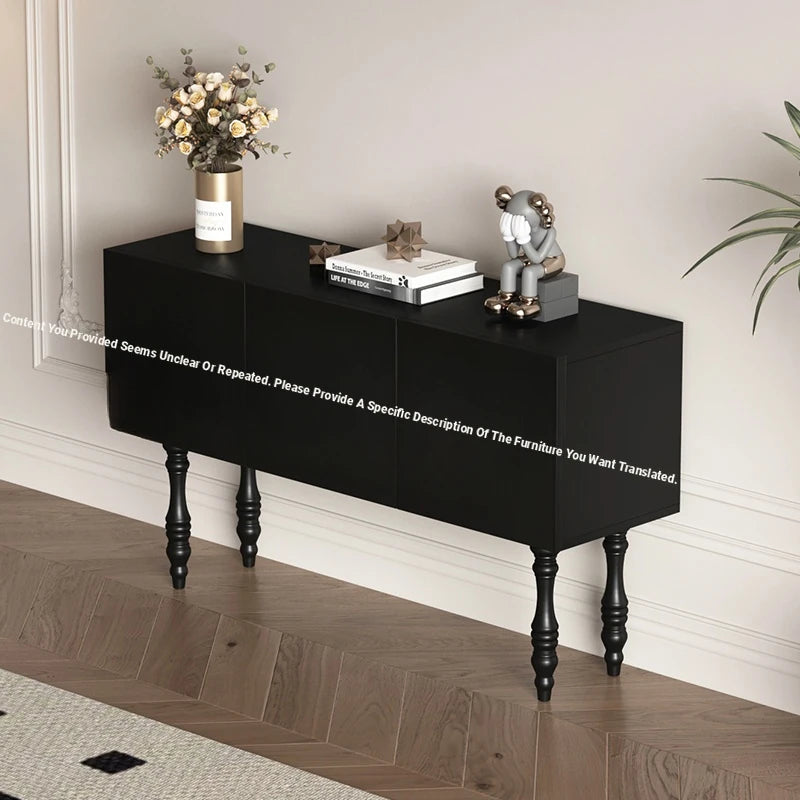 Elegant Solid Wood Cabinet with Multi-layer Board Shell - Stylish Black Design for Modern Homes hfgxc-4861