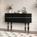 Elegant Solid Wood Cabinet with Multi-layer Board Shell - Stylish Black Design for Modern Homes hfgxc-4861