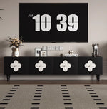 Stylish Solid Wood TV Cabinet with Elegant Multi-Layer Board Shell – Chic Storage Solution for Modern Living Rooms hfgxc-4862