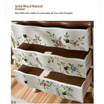 Elegant Pine Density Board Cabinet with Hand-Painted Floral Design – Vintage Storage Solution for Home Decor hfgxc-4864