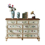 Elegant Pine Density Board Cabinet with Floral Design – Stylish Storage Solution for Home Decor hfgxc-4865