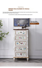 Elegant Pine Density Board Cabinet with Floral Design – Stylish Storage Solution for Home Decor hfgxc-4865