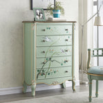 Elegant Pine Density Board Cabinet with Artistic Hand-Painted Design - Perfect Storage Solution for Your Home hfgxc-4866