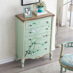 Elegant Pine Density Board Cabinet with Artistic Hand-Painted Design - Perfect Storage Solution for Your Home hfgxc-4866