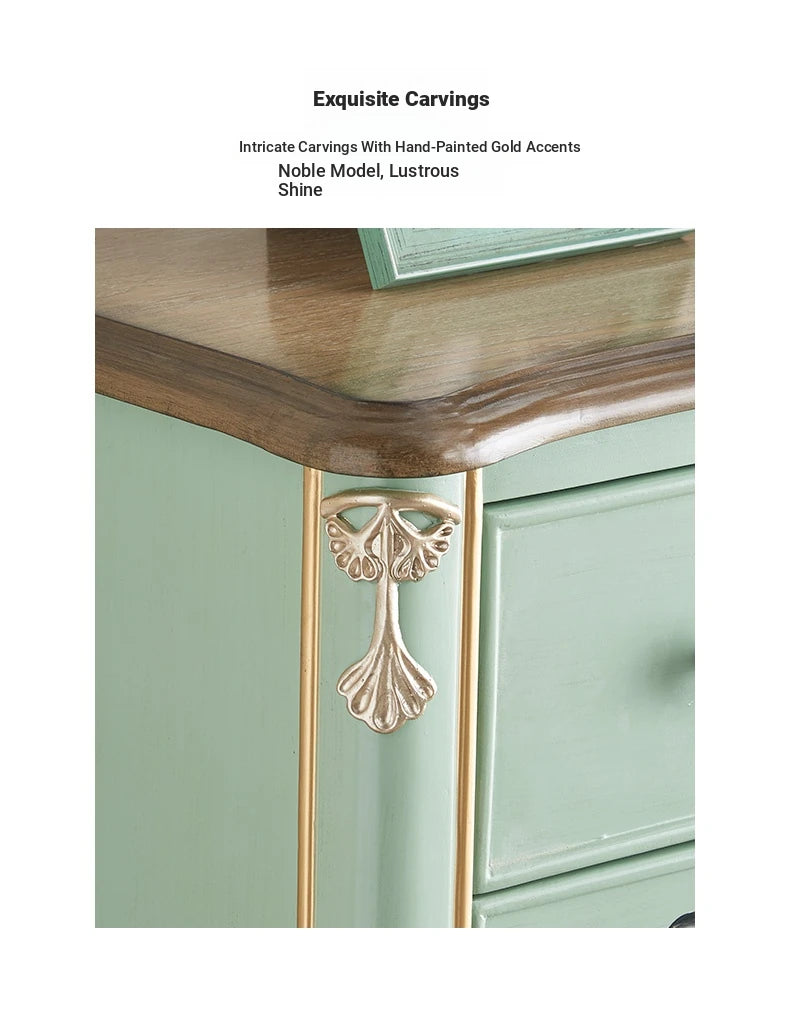 Elegant Pine Density Board Cabinet with Artistic Hand-Painted Design - Perfect Storage Solution for Your Home hfgxc-4866