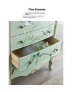 Elegant Pine Density Board Cabinet with Artistic Hand-Painted Design - Perfect Storage Solution for Your Home hfgxc-4866