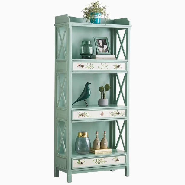 Charming Pine Density Board Cabinet with Floral Accents - Stylish Storage Solution for Any Room hfgxc-4867