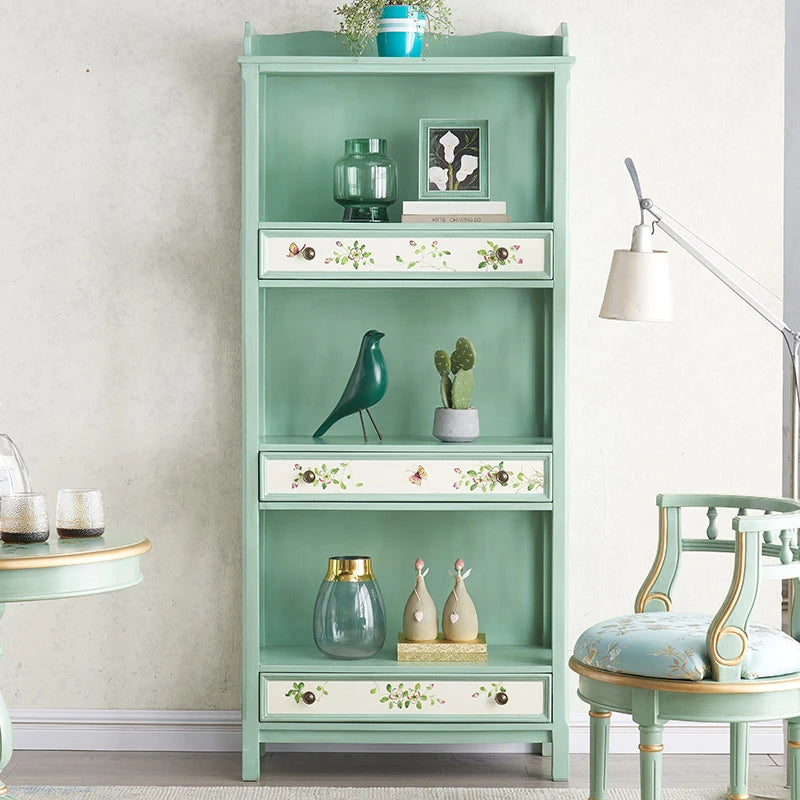 Charming Pine Density Board Cabinet with Floral Accents - Stylish Storage Solution for Any Room hfgxc-4867