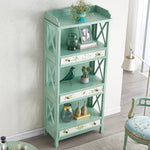 Charming Pine Density Board Cabinet with Floral Accents - Stylish Storage Solution for Any Room hfgxc-4867