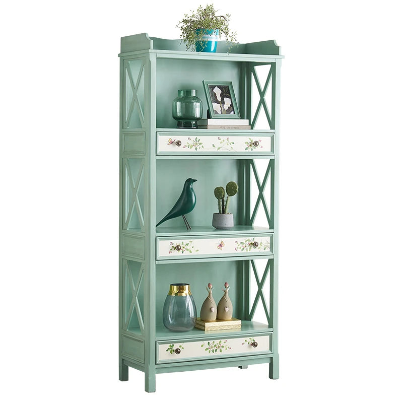 Charming Pine Density Board Cabinet with Floral Accents - Stylish Storage Solution for Any Room hfgxc-4867