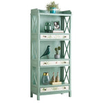 Charming Pine Density Board Cabinet with Floral Accents - Stylish Storage Solution for Any Room hfgxc-4867