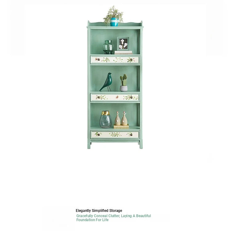 Charming Pine Density Board Cabinet with Floral Accents - Stylish Storage Solution for Any Room hfgxc-4867