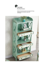 Charming Pine Density Board Cabinet with Floral Accents - Stylish Storage Solution for Any Room hfgxc-4867