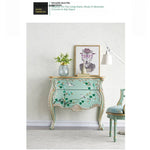 Elegant Pine Density Board Cabinet with Hand-Painted Floral Design - Stylish Storage Solution for Any Room hfgxc-4868