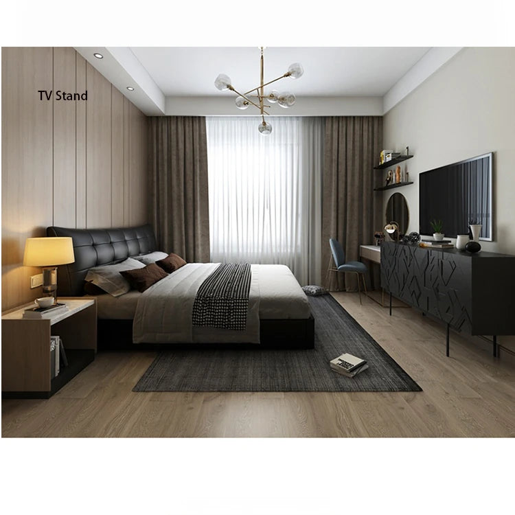 Sleek Modern Cabinet with Geometric Design – Durable Density Board Storage Solution for Stylish Living Spaces hfgxc-4872