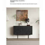 Sleek Modern Cabinet with Geometric Design – Durable Density Board Storage Solution for Stylish Living Spaces hfgxc-4872