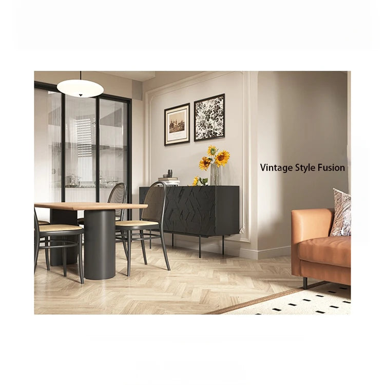 Sleek Modern Cabinet with Geometric Design – Durable Density Board Storage Solution for Stylish Living Spaces hfgxc-4872