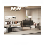 Sleek Modern Cabinet with Geometric Design – Durable Density Board Storage Solution for Stylish Living Spaces hfgxc-4872