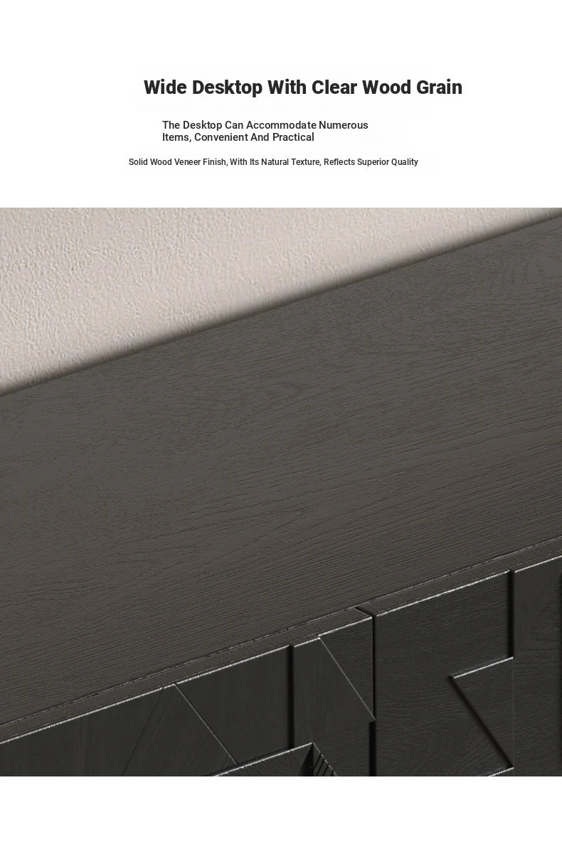 Sleek Modern Cabinet with Geometric Design – Durable Density Board Storage Solution for Stylish Living Spaces hfgxc-4872