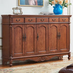 Elegant Floral Design Cabinet - Stylish Storage Solution in Graceful Blue and White Finish hfgxc-4873