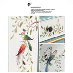 Elegant Floral Design Cabinet - Stylish Storage Solution in Graceful Blue and White Finish hfgxc-4873