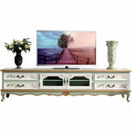 Elegant Birch Density Board TV Cabinet with Floral Design – Stylish Living Room Storage Solution hfgxc-4874