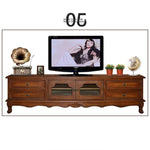 Elegant Birch Density Board TV Cabinet with Floral Design – Stylish Living Room Storage Solution hfgxc-4874