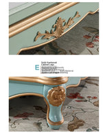 Elegant Antique-Style Tea Table with Bird Design – Birch Density Board Coffee Table for Living Room Decor hfgxc-4875