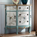 Charming Floral-Decorated Cabinet with Spacious Drawers - Stylish Density Board Storage Solution for Home Décor hfgxc-4877