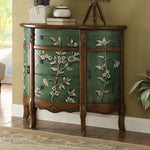 Charming Floral-Decorated Cabinet with Spacious Drawers - Stylish Density Board Storage Solution for Home Décor hfgxc-4877