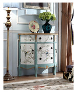 Charming Floral-Decorated Cabinet with Spacious Drawers - Stylish Density Board Storage Solution for Home Décor hfgxc-4877