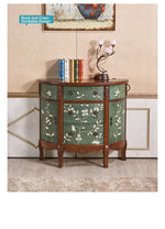 Charming Floral-Decorated Cabinet with Spacious Drawers - Stylish Density Board Storage Solution for Home Décor hfgxc-4877