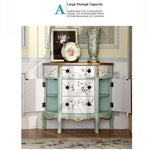 Charming Floral-Decorated Cabinet with Spacious Drawers - Stylish Density Board Storage Solution for Home Décor hfgxc-4877