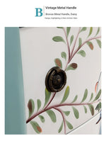 Charming Floral-Decorated Cabinet with Spacious Drawers - Stylish Density Board Storage Solution for Home Décor hfgxc-4877