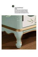 Elegant Solid Wood Display Cabinet with Glass Doors and Floral Design - Perfect for Home Decor hfgxc-4878