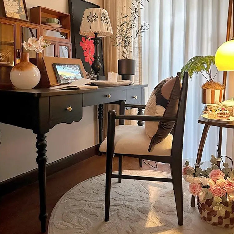 Elegant Red Oak Desk with Multi-Layer Board Finish - Perfect for Home and Office Use hggw-4182