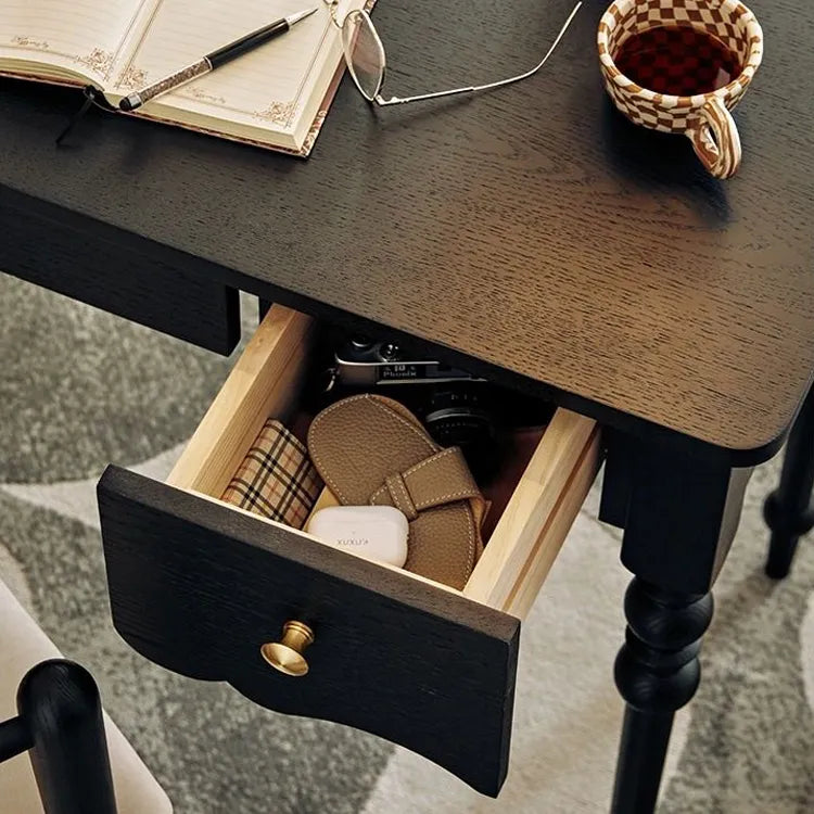 Elegant Red Oak Desk with Multi-Layer Board Finish - Perfect for Home and Office Use hggw-4182