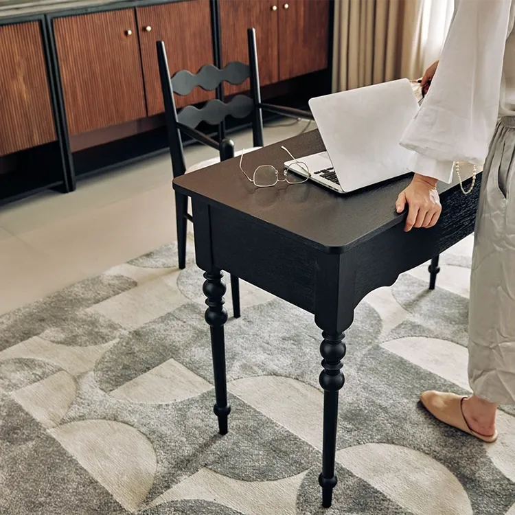 Elegant Red Oak Desk with Multi-Layer Board Finish - Perfect for Home and Office Use hggw-4182