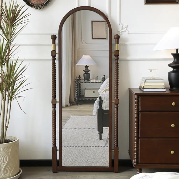 Elegant Red Oak Dressing Mirror with Multi-Layer Board Frame - Timeless Vanity Design hggw-4194