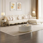 Luxurious Nappa Leather Sofa with Classic Elegant Design for Sophisticated Living Rooms hgl-4331