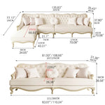 Luxurious Nappa Leather Sofa with Classic Elegant Design for Sophisticated Living Rooms hgl-4331